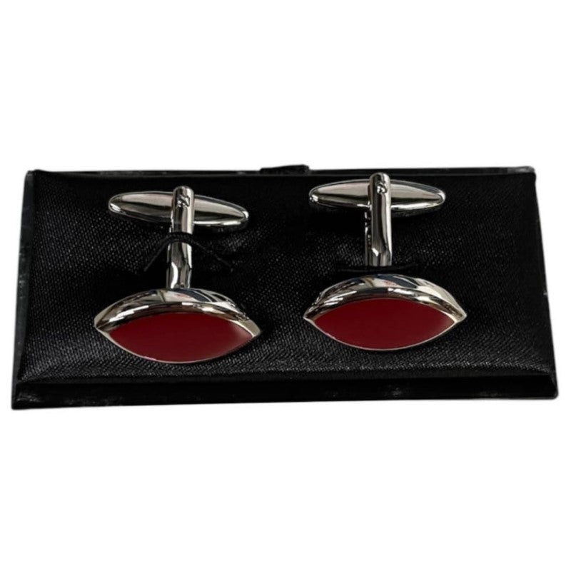 GDESIGN GD JT294 RED OVAL CUFFLINK