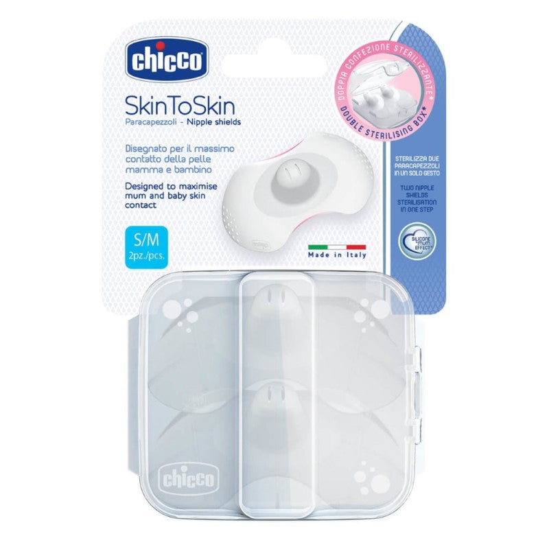 CHICCO SELECT ITEM 370 NIPPLE SHIELD: SILICONE - 2PK SMALL+MEDIUM
