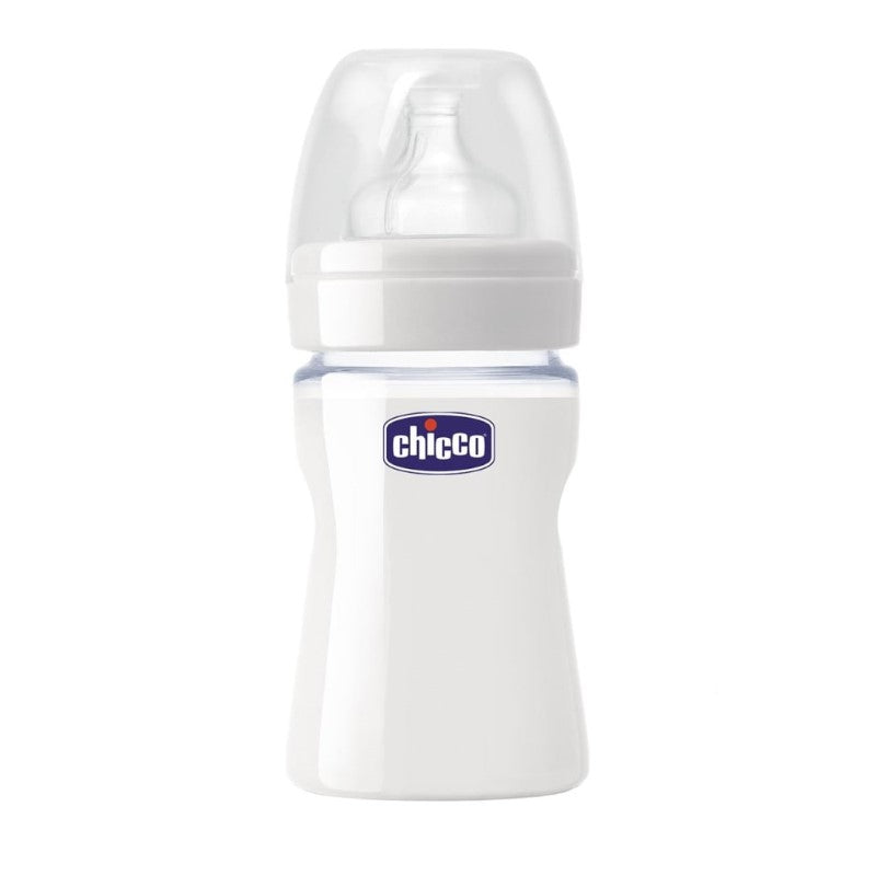 CHICCO BOTTLE GLASS: WELL-BEING SIL 0M+ 150ML