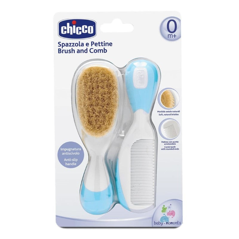 CHICCO BRUSH AND COMB - LIGHT BLUE