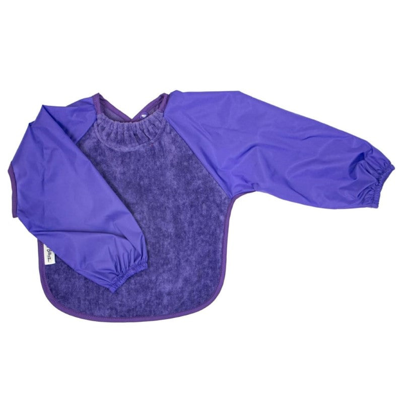 SILLY BILLYZ TOWEL SMALL L/S BIB PURPLE