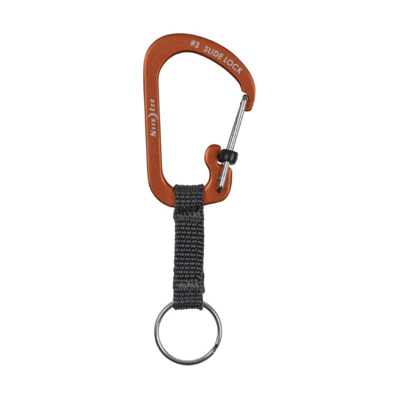 NITE IZE SLIDELOCK? KEYRING ALUMINUM - ORANGE