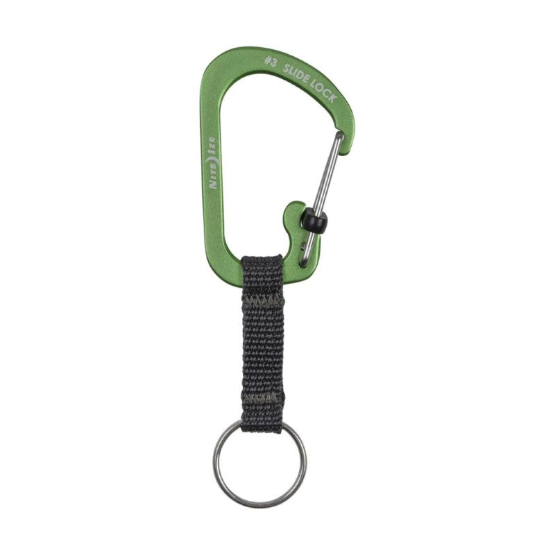 NITE IZE SLIDELOCK? KEYRING ALUMINUM - LIME