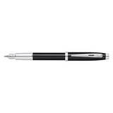 SHEAFFER® 100 9338 GLOSSY BLACK FOUNTAIN PEN WITH CHROME TRIM - MEDIUM