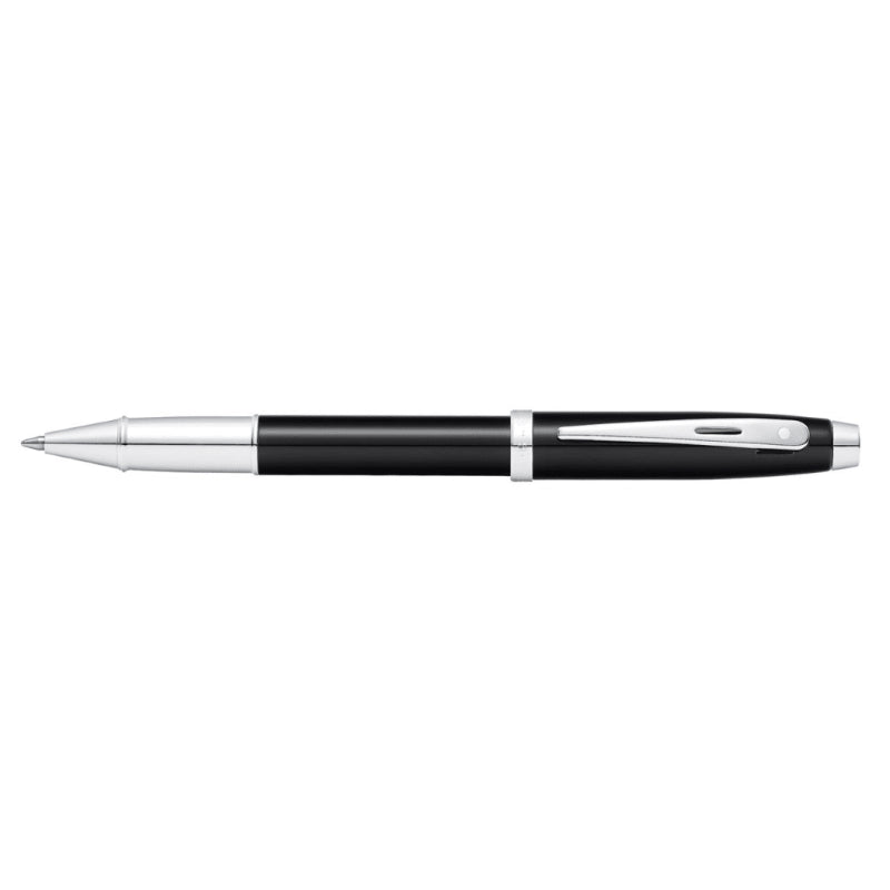 SHEAFFER® 100 9338 GLOSSY BLACK ROLLERBALL PEN WITH CHROME TRIM