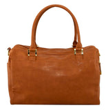 ISOKI DOUBLE ZIP SATCHEL AMBER TAN
