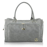 ISOKI DOUBLE ZIP SATCHEL STONE GREY