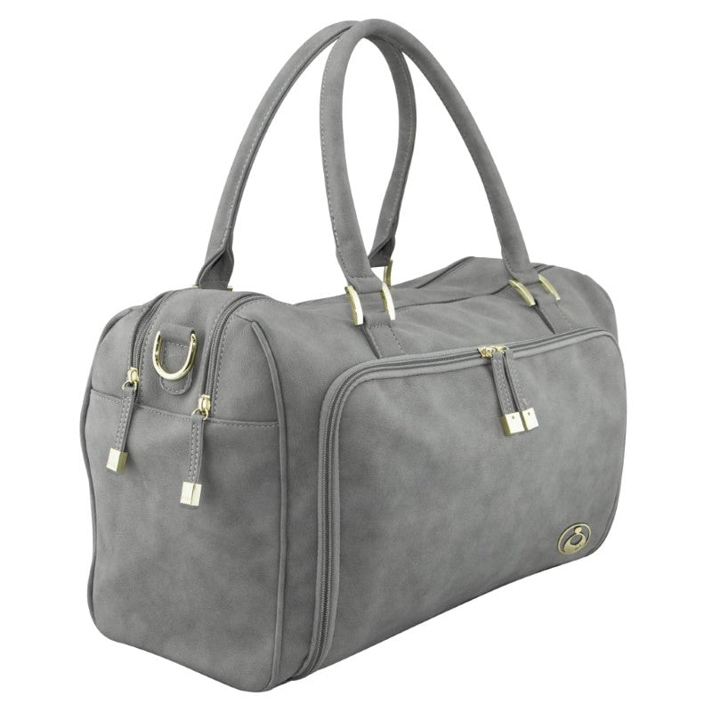 ISOKI DOUBLE ZIP SATCHEL STONE GREY