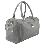 ISOKI DOUBLE ZIP SATCHEL STONE GREY