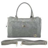 ISOKI DOUBLE ZIP SATCHEL STONE GREY