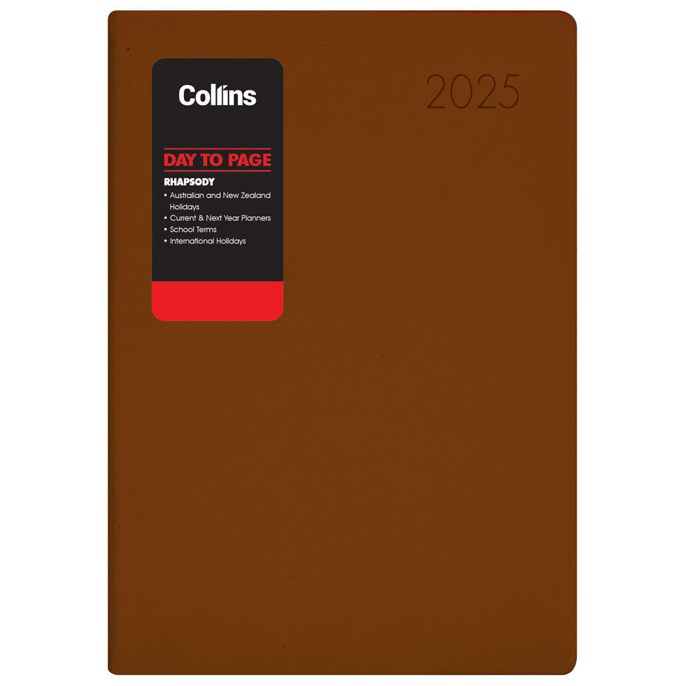 Collins Rhapsody A41 Day To Page Diary Odd Year Cappuccino