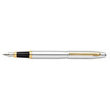 SHEAFFER® VFM 9422 POLISHED CHROME FOUNTAIN PEN WITH GOLD-TONE TRIM - FINE