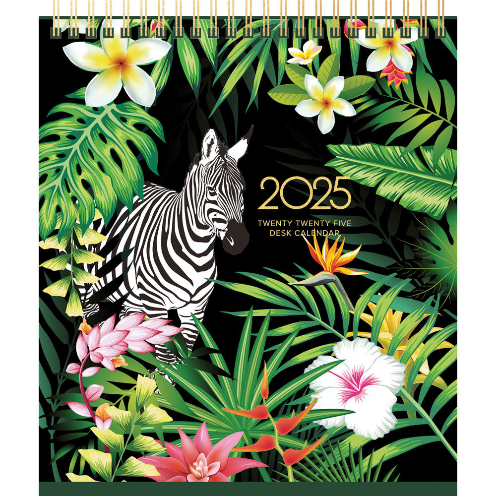 Collins Desk Calendar Beautiful Blooms Odd Year