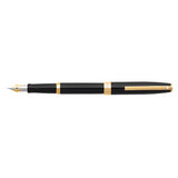 SHEAFFER SAGARIS FLUTED GOLD/ GOLD TRIM FINE FOUNTAIN PEN