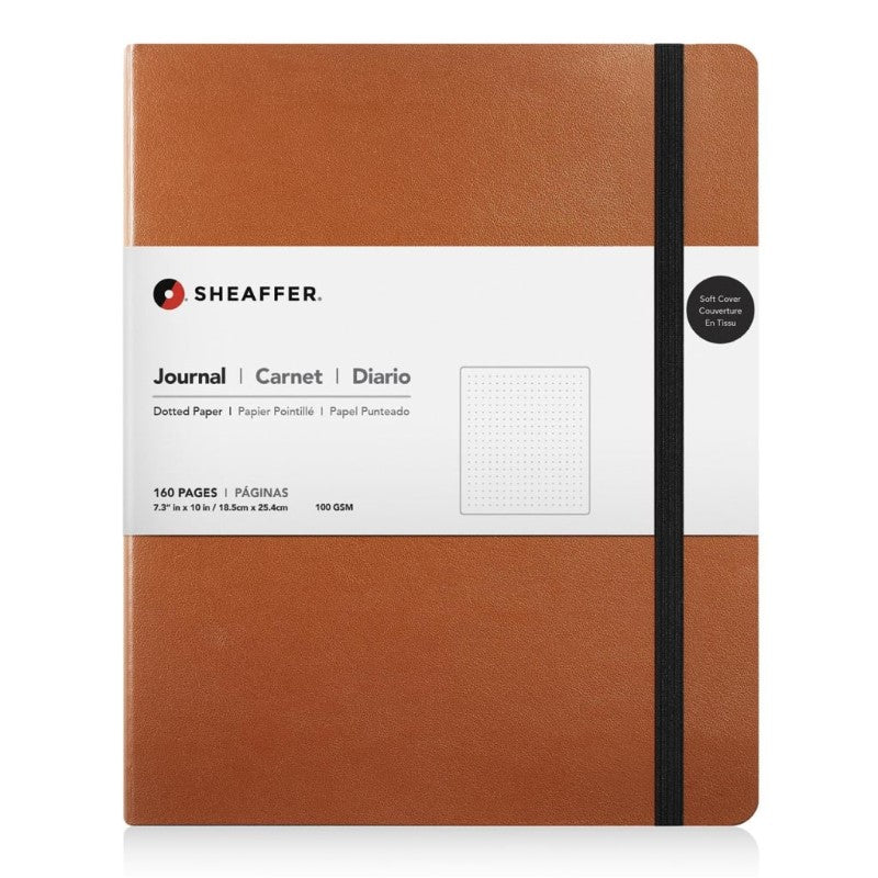 SHEAFFER DOTTED JOURNAL IN CARAMEL BROWN