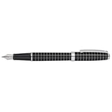 SHEAFFER PRELUDE BLACK LACQUER ENGRAVED LINES FINE FOUNTAIN PEN