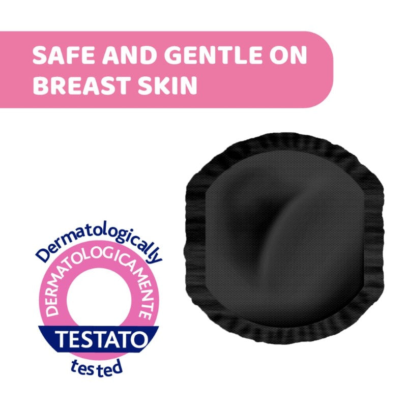 CHICCO BLACK DISPOSABLE BREAST PADS BLACK - 60PK