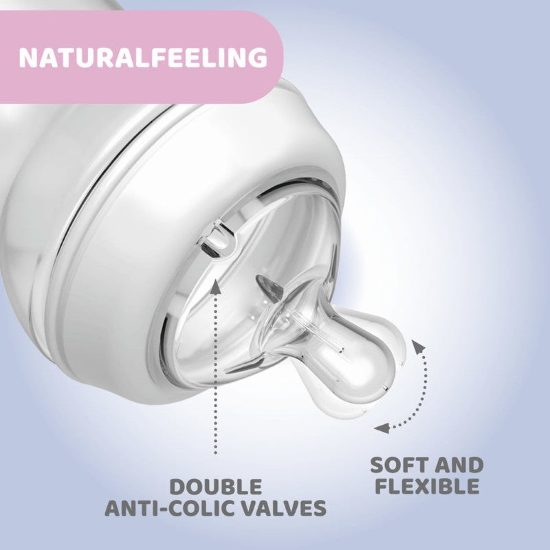 CHICCO BOTTLE PP: NAT FEELING UNI 330ML FFLW