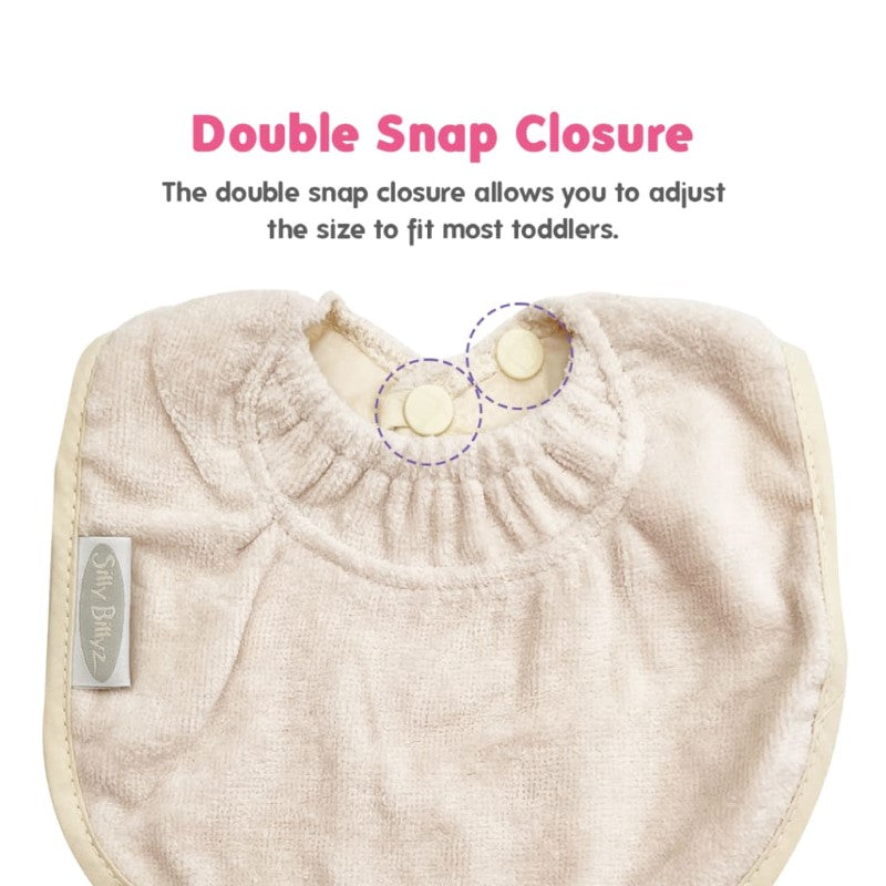 SILLY BILLYZ TOWEL BIBLET WHITE SAND