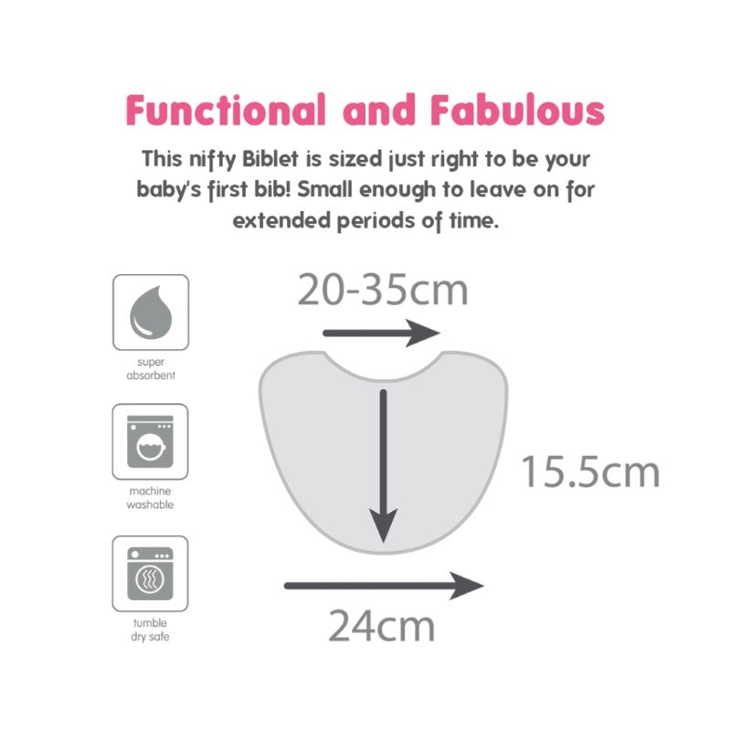 SILLY BILLYZ TOWEL BIBLET WHITE SAND