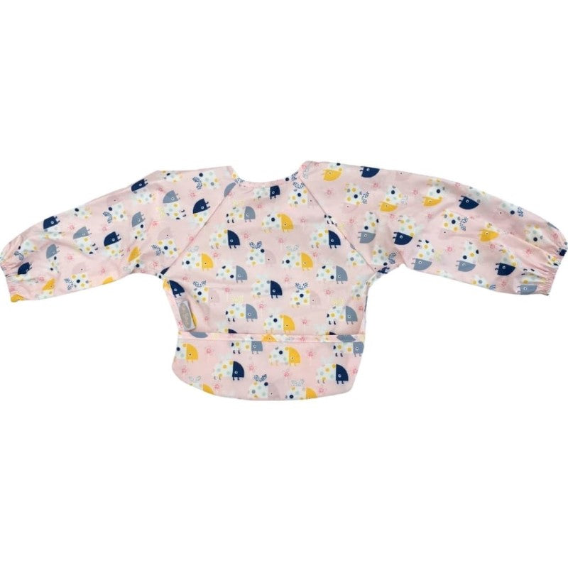 NYLON SMALL LONG SLEEVE BIB LADYBUGS