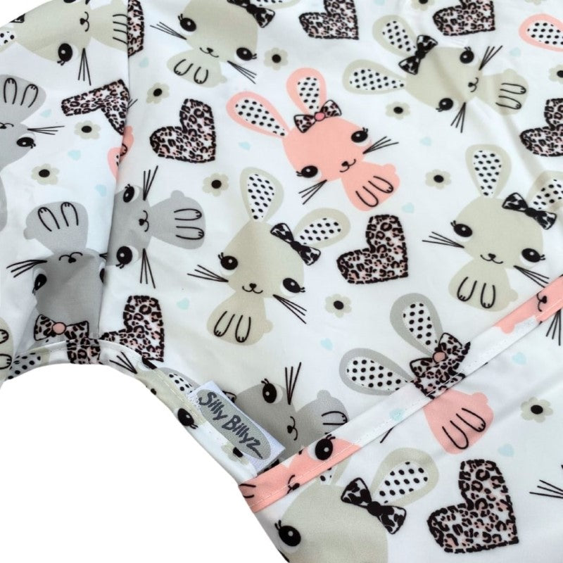 NYLON SMALL LONG SLEEVE BIB BUNNY LOVE