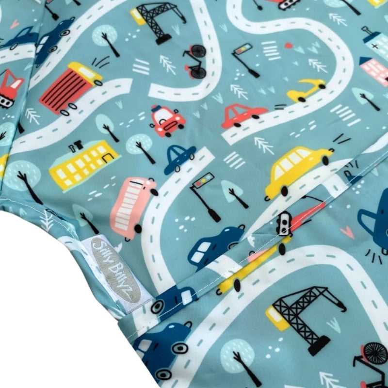 NYLON SMALL LONG SLEEVE BIB ROAD MAP