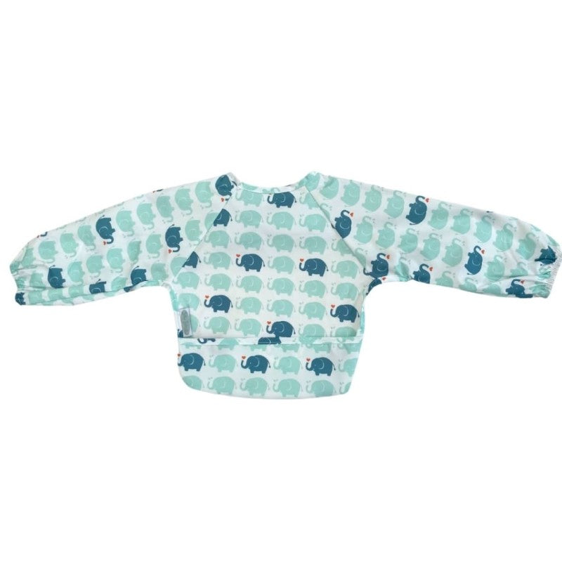 NYLON SMALL LONG SLEEVE BIB ELEPHANT LOVE