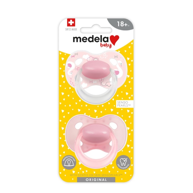 MEDELA SOOTHER ORIGINAL GIRL 18+MTH 2PK