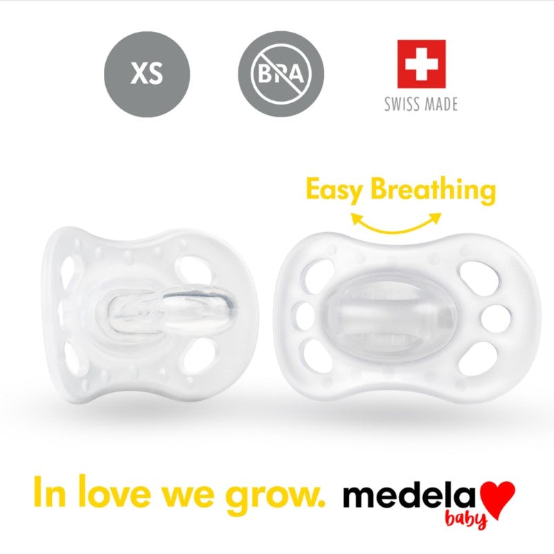 MEDELA SOOTHER NEWBORN TRANS UNISEX 0-2MTH 2PK
