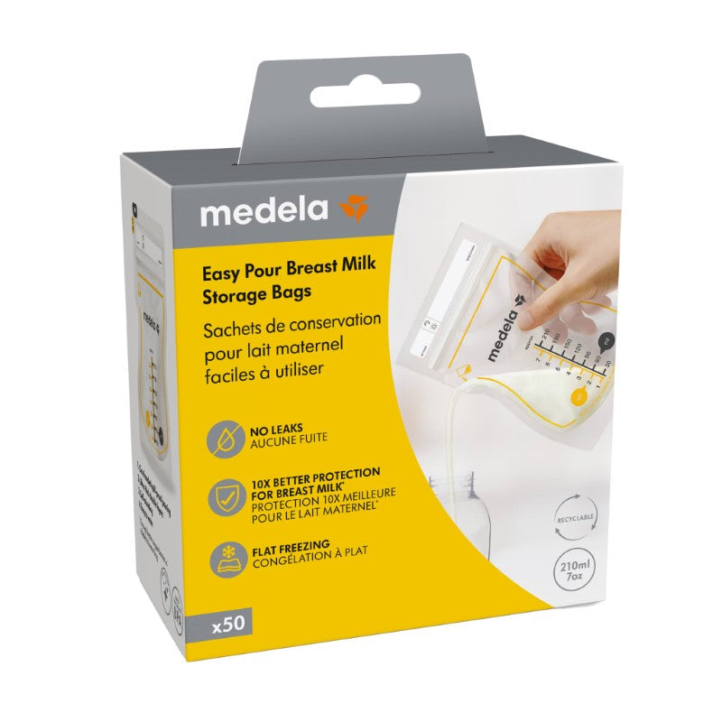 MEDELA EASY POUR BREAST MILK STORAGE BAGS 50PK