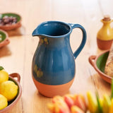 Dexam Sintra Glazed Terracotta Jug Ink Blue