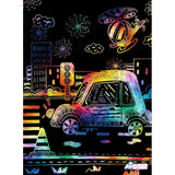 Craft Set - Avenir Scratch Transportation with Stencil