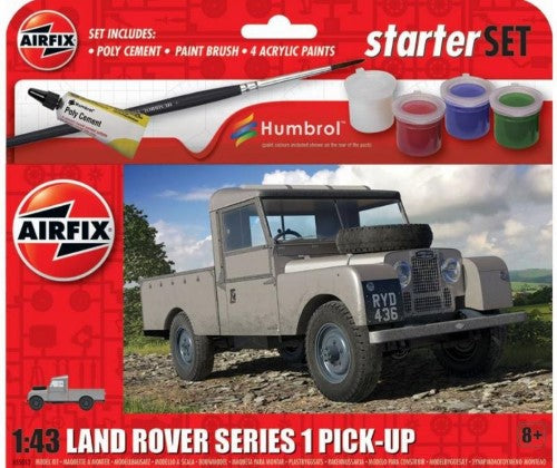 Model Starter Set - Airfix Land Rover Series 1 1:43 Scale