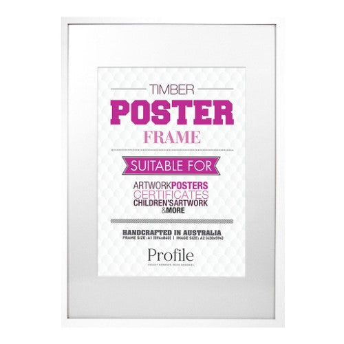 Decorator White A1 Box Picture Frame to suit A2 image