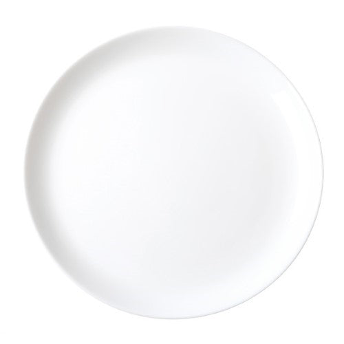 White Coupe Glass Dinner Plate 25cm - Wiltshire- Set of  6