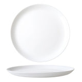 White Coupe Glass Dinner Plate 25cm - Wiltshire- Set of  6