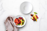 White Coupe Glass Dinner Plate 25cm - Wiltshire- Set of  6