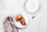 White Coupe Glass Dinner Plate 25cm - Wiltshire- Set of  6