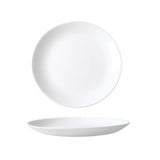 White Coupe Glass Dinner Plate 19cm - Wiltshire- Set of  6