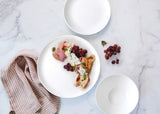 White Coupe Glass Dinner Plate 19cm - Wiltshire- Set of  6