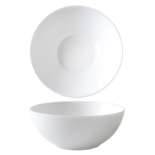 White Coupe Glass Noodle Bowl 18cm - Wiltshire- Set of  6