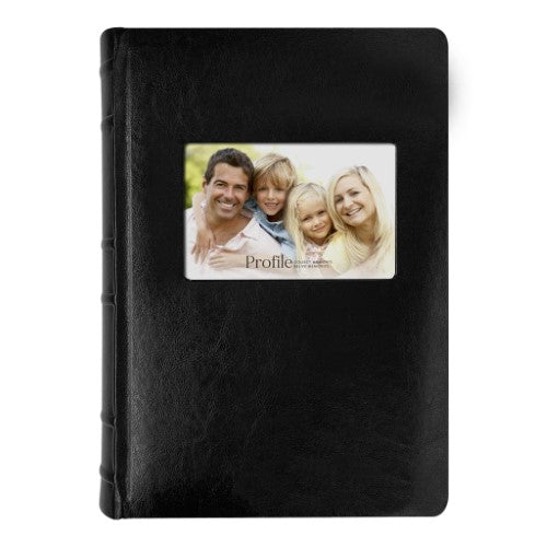 Prestige Black Leather Slip-in Photo Album 300 Photos