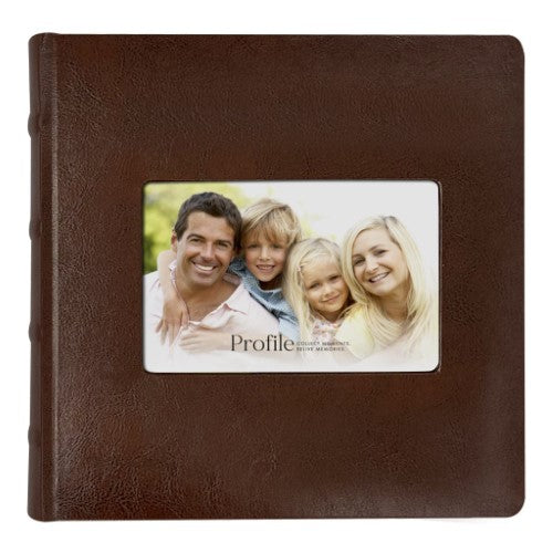 Prestige Brown Leather Slip-in Photo Album 200 Photos
