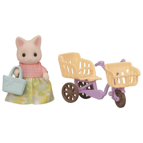 Sylvanian Families Play Set - Floral Cat Mothers Cycling Set