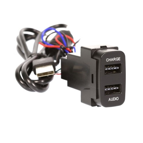 Dual Usb Charge & Sync To Suit Mitsubishi 19.5mm X 36.5mm - AERPRO