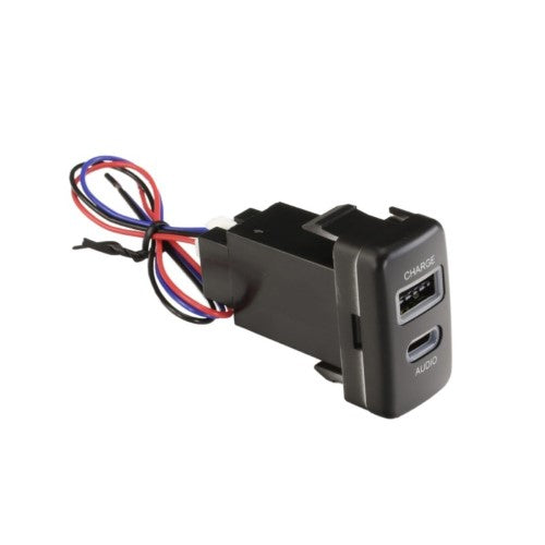 Usb-C Passthrough & Usb Charge Socket Toyota 22mm X 40mm - AERPRO
