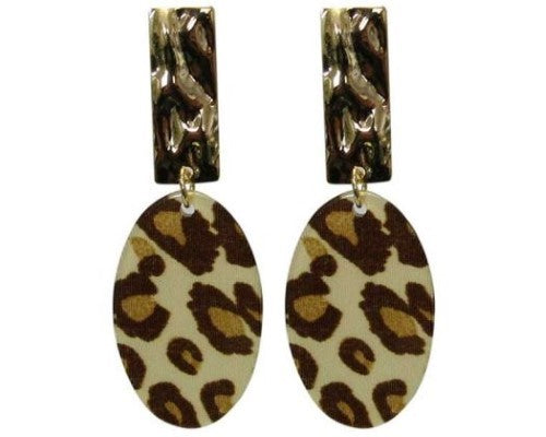 Earring - Leopard Foil