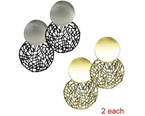 Earring - FiligreeCircles  Set of 4