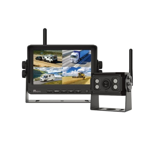 7in Wireless Heavy D Quad View Monitor 1080phd Cam Kit W Dvr - AERPRO